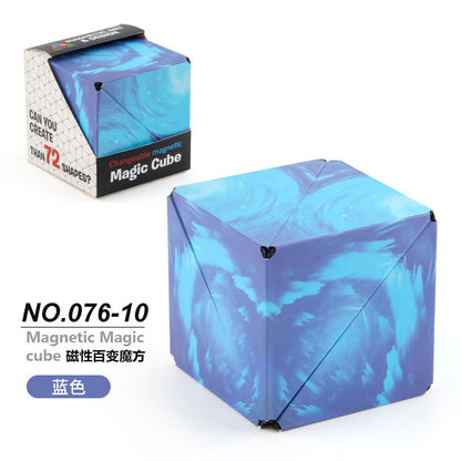 3D Building Blocks Puzzle Toy - Magnetic Stress Relief Fidget Cube