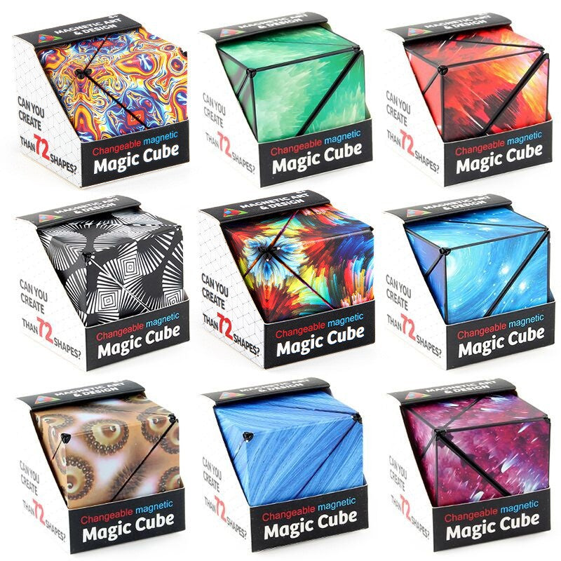 3D Building Blocks Puzzle Toy - Magnetic Stress Relief Fidget Cube