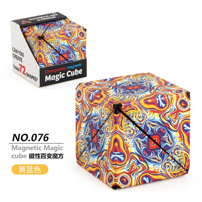 3D Building Blocks Puzzle Toy - Magnetic Stress Relief Fidget Cube