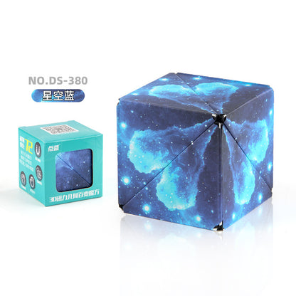 3D Building Blocks Puzzle Toy - Magnetic Stress Relief Fidget Cube