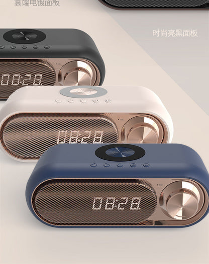 Bluetooth speaker wireless charging Bluetooth speaker wireless charger LED clock alarm sound