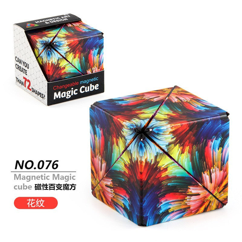3D Building Blocks Puzzle Toy - Magnetic Stress Relief Fidget Cube