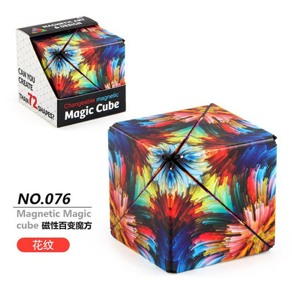 3D Building Blocks Puzzle Toy - Magnetic Stress Relief Fidget Cube