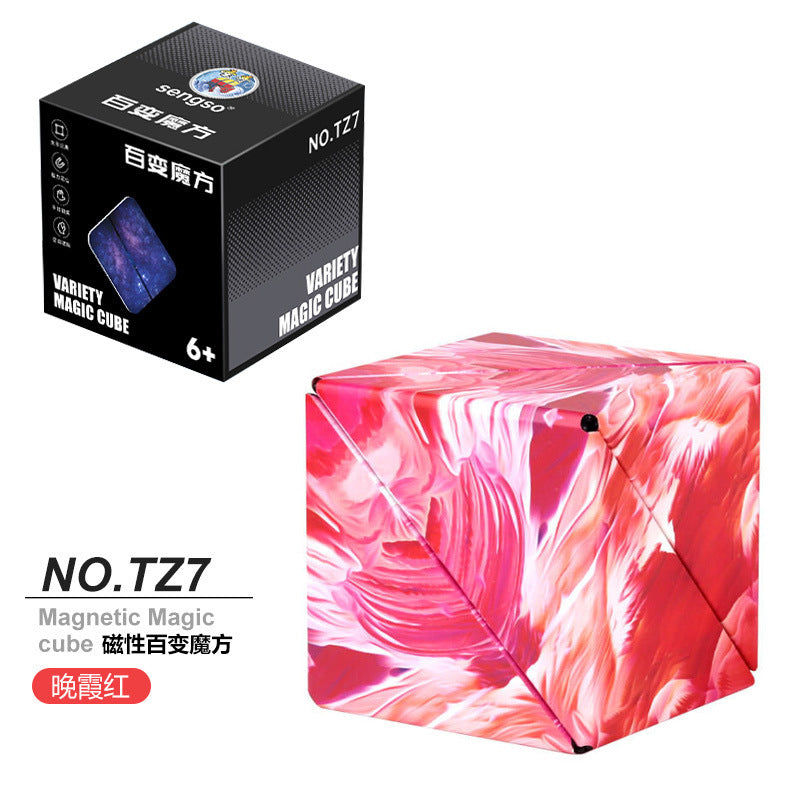 3D Building Blocks Puzzle Toy - Magnetic Stress Relief Fidget Cube