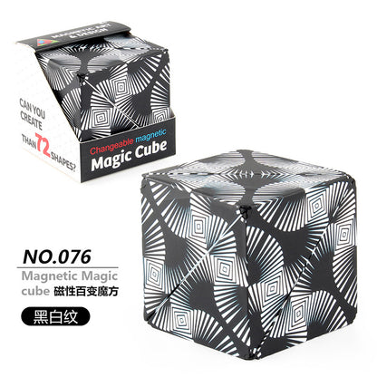 3D Building Blocks Puzzle Toy - Magnetic Stress Relief Fidget Cube