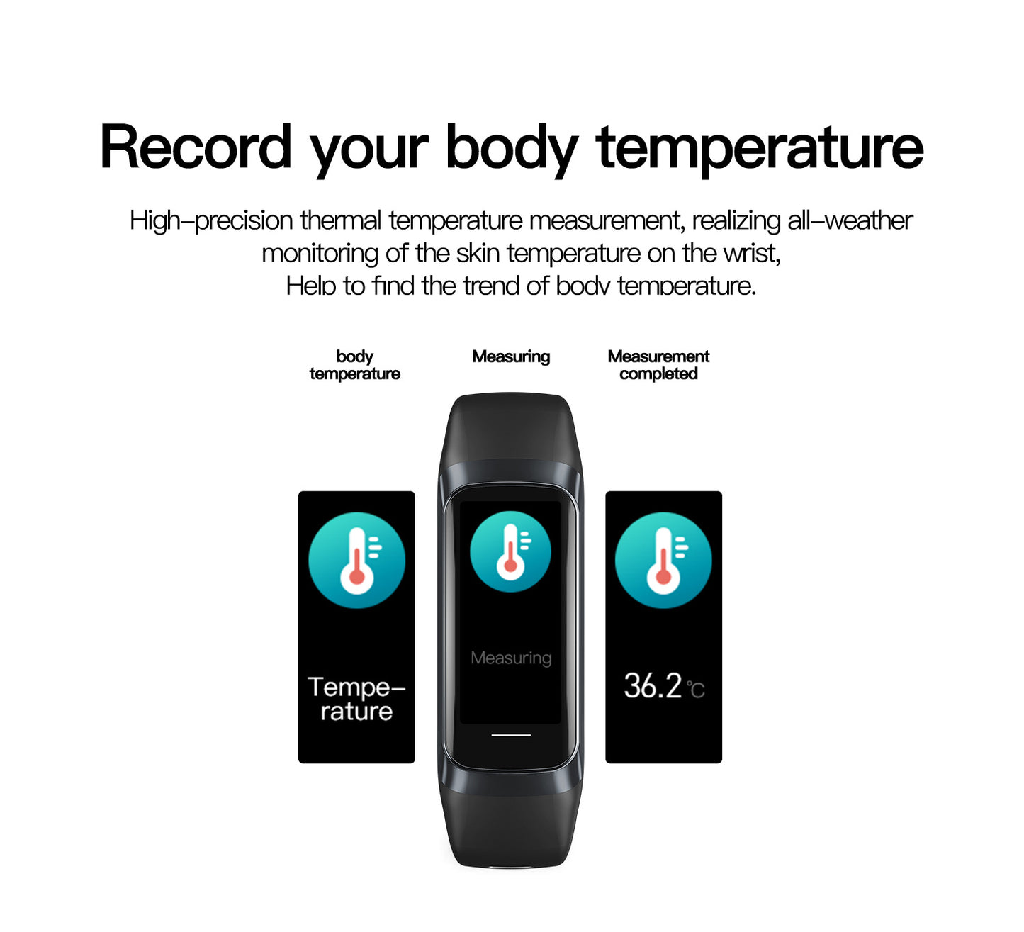 Smart Watch with Blood Oxygen and Heart Rate Monitoring and Multi-functions