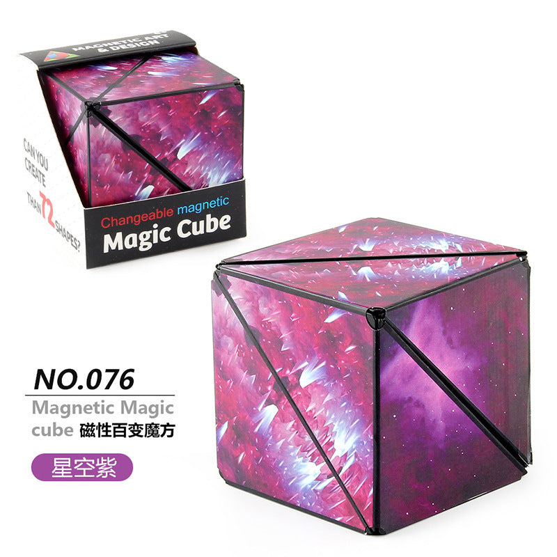 3D Building Blocks Puzzle Toy - Magnetic Stress Relief Fidget Cube