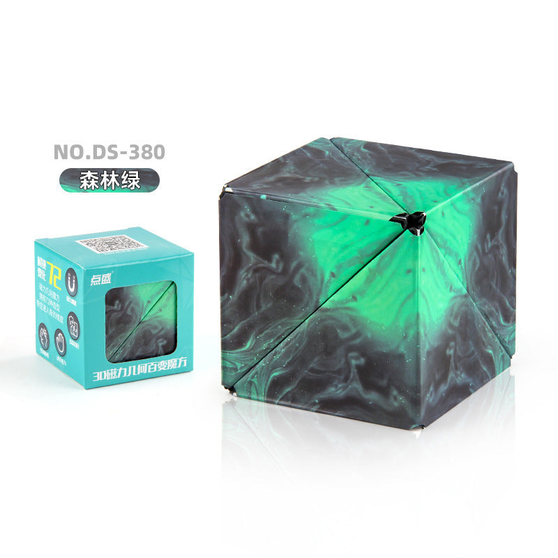 3D Building Blocks Puzzle Toy - Magnetic Stress Relief Fidget Cube