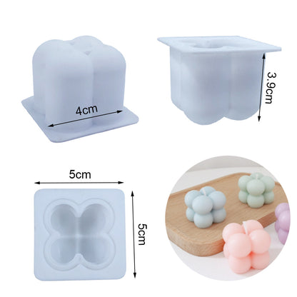3D Silicone Soybean Mousse Mold for French Baking, bubble candle Rubik's Cube Candle and Aromatherapy Mold