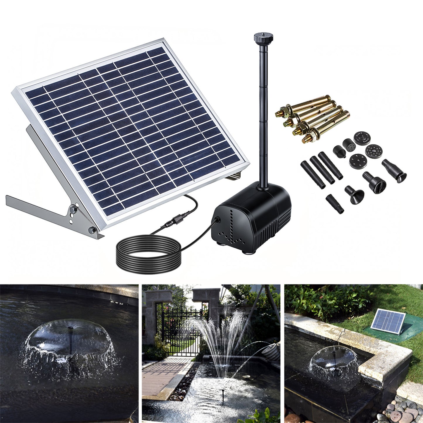 10W High-Power Solar Landscape Fountain