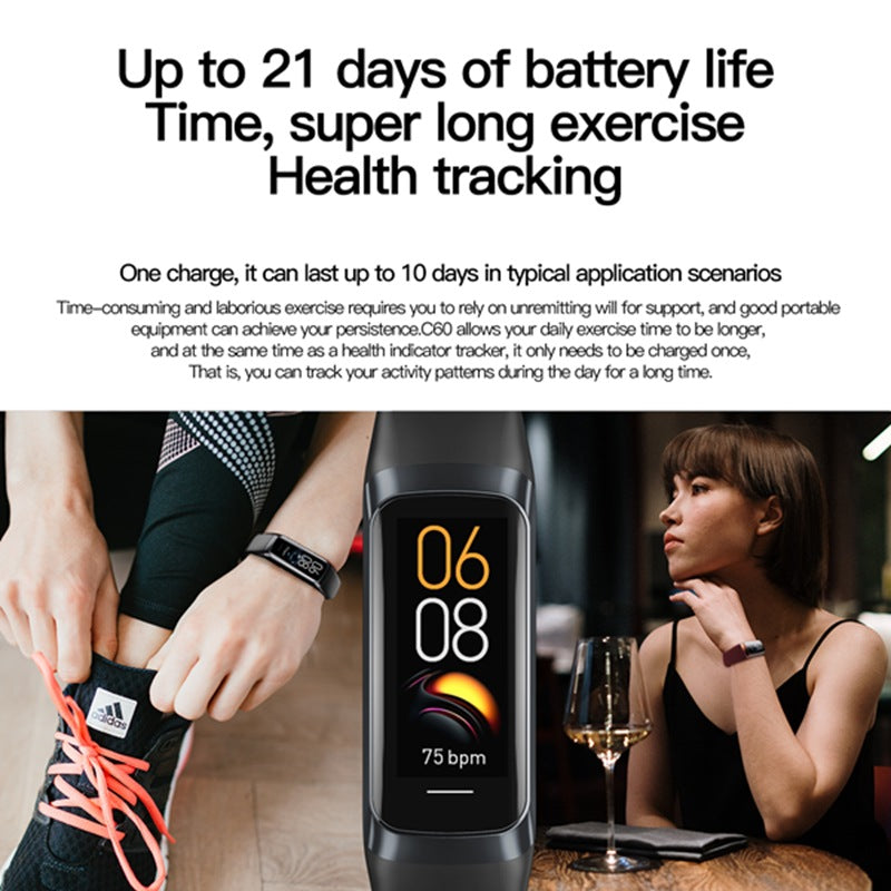 Smart Watch with Blood Oxygen and Heart Rate Monitoring and Multi-functions