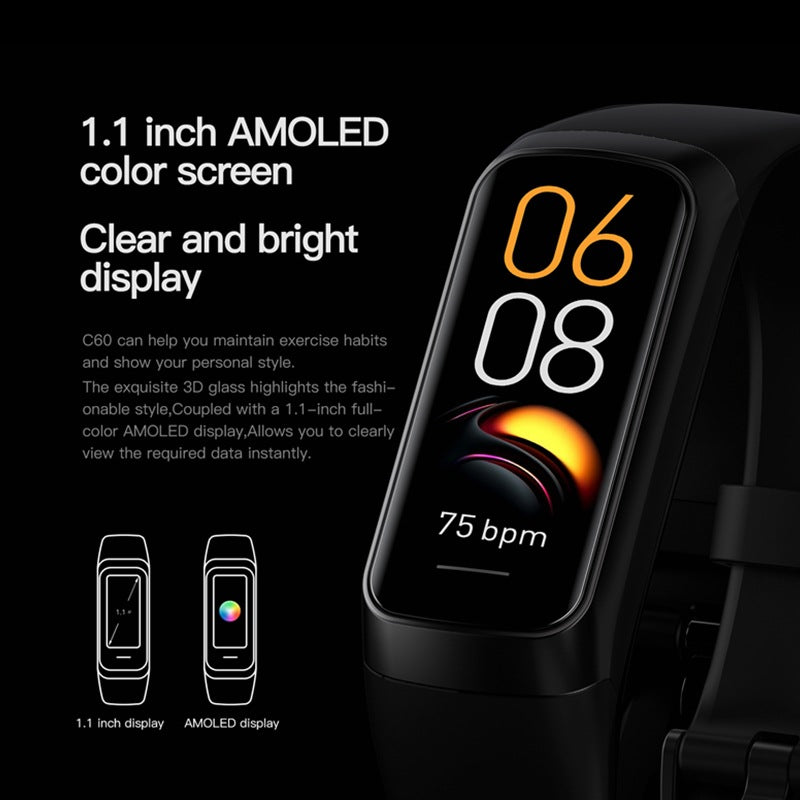 Smart Watch with Blood Oxygen and Heart Rate Monitoring and Multi-functions