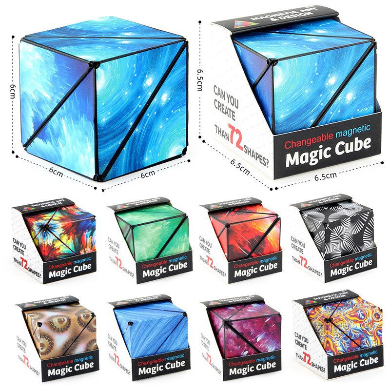 3D Building Blocks Puzzle Toy - Magnetic Stress Relief Fidget Cube