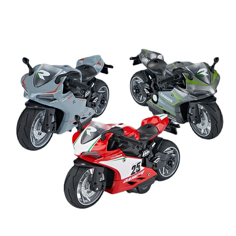 1:12 Red Ducati Alloy Motorcycle Model with Ligh