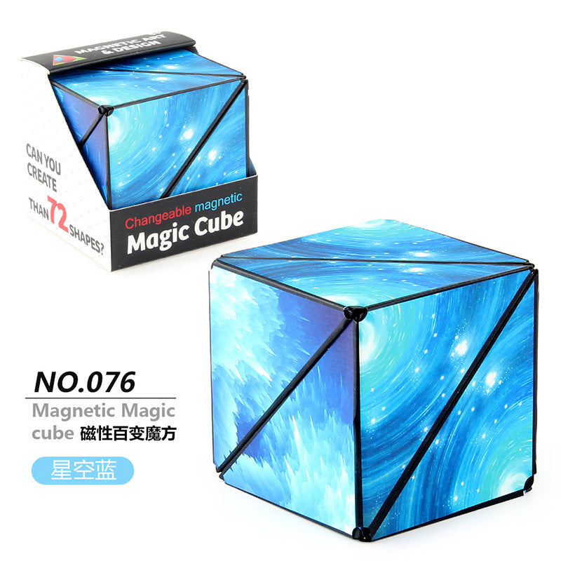 3D Building Blocks Puzzle Toy - Magnetic Stress Relief Fidget Cube