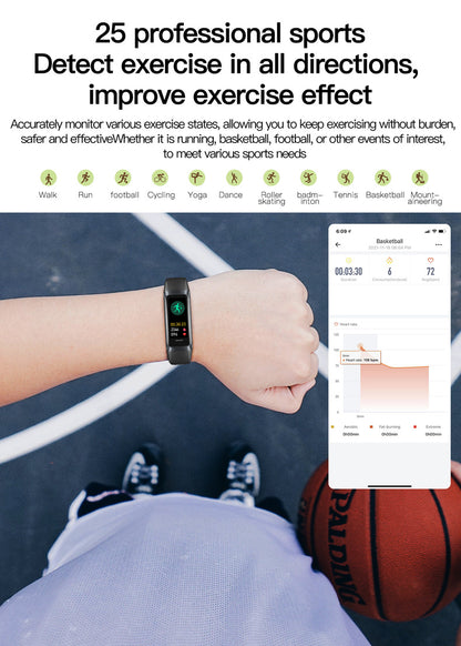 Smart Watch with Blood Oxygen and Heart Rate Monitoring and Multi-functions