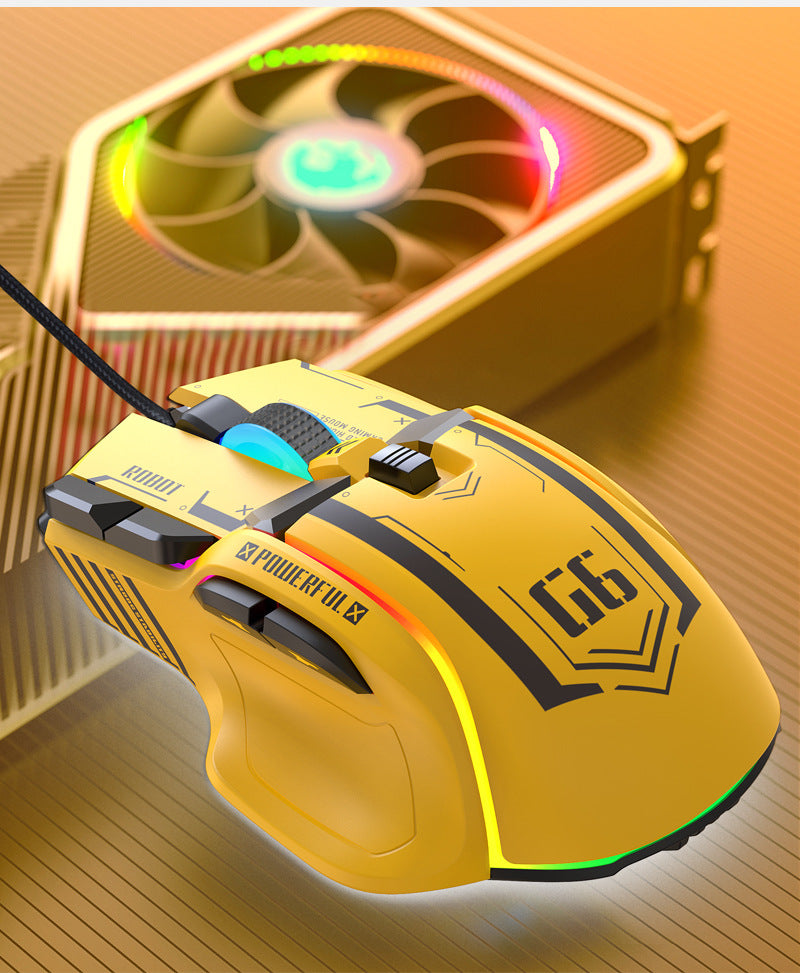 Wired luminous computer notebook electronic gaming mouse