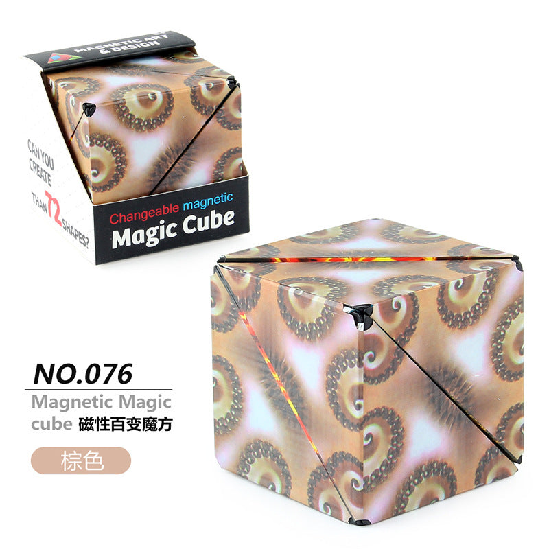 3D Building Blocks Puzzle Toy - Magnetic Stress Relief Fidget Cube