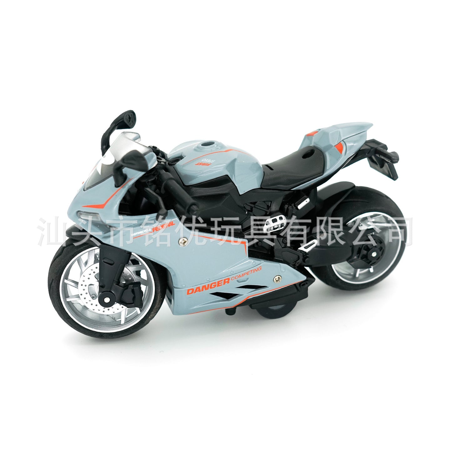 1:12 Red Ducati Alloy Motorcycle Model with Ligh