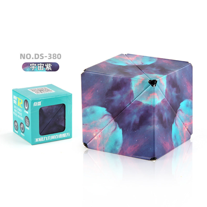 3D Building Blocks Puzzle Toy - Magnetic Stress Relief Fidget Cube