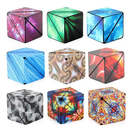 3D Building Blocks Puzzle Toy - Magnetic Stress Relief Fidget Cube