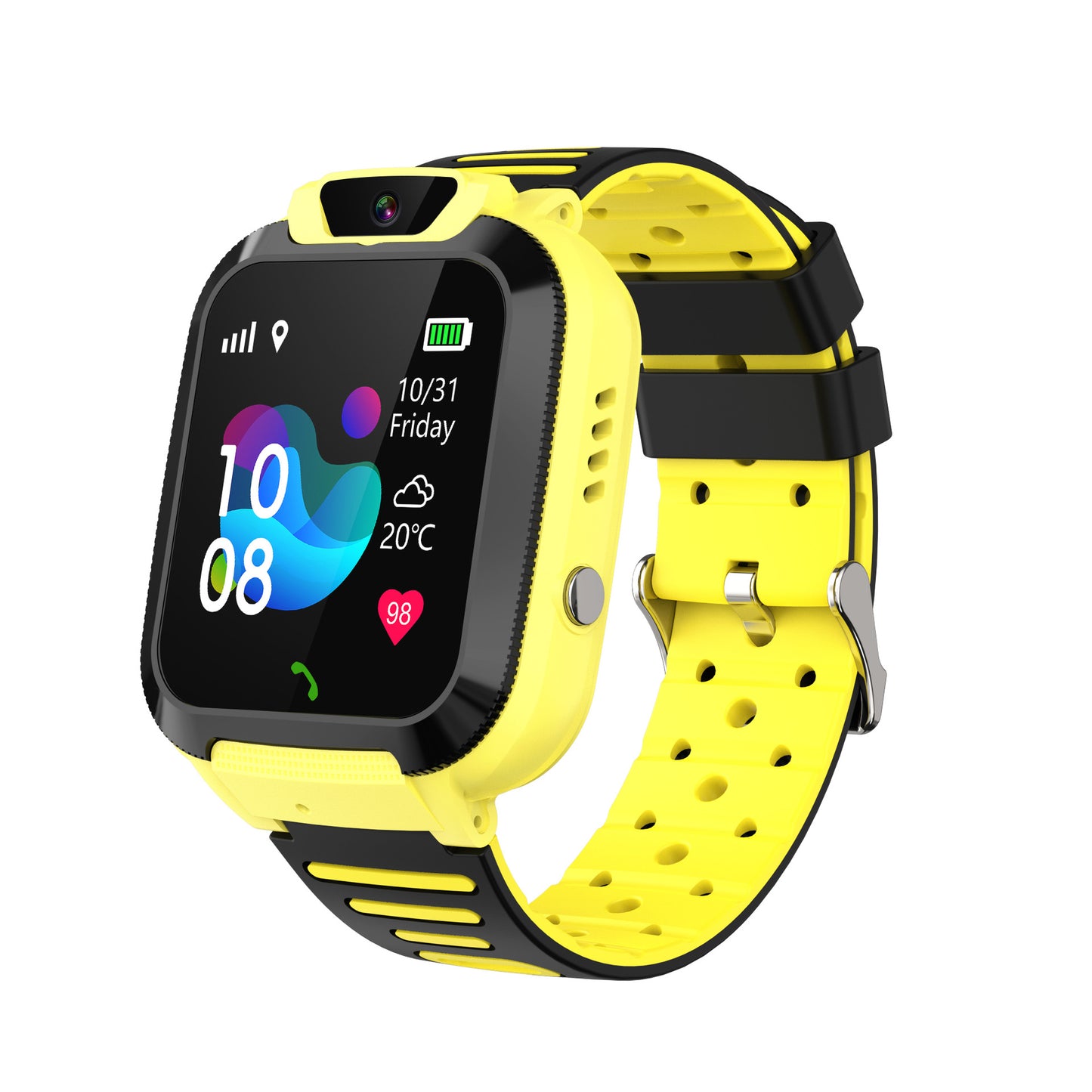 Smart Watch 2G Kids Tracker Phone - GPS Finder Locator, Anti-Lost, Camera, SOS Call, GSM SIM, Alarm, Toy Gift for Children and Babies