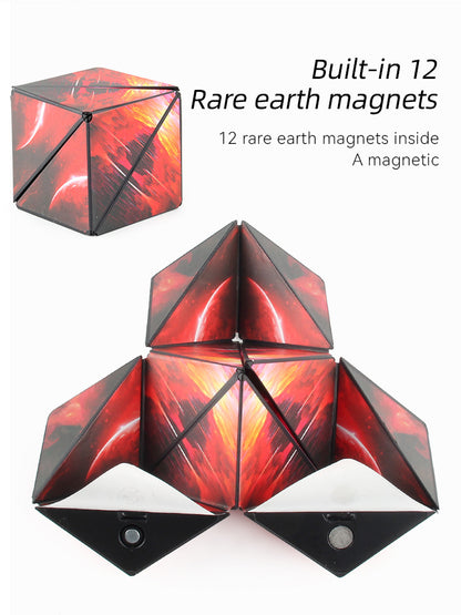 3D Building Blocks Puzzle Toy - Magnetic Stress Relief Fidget Cube