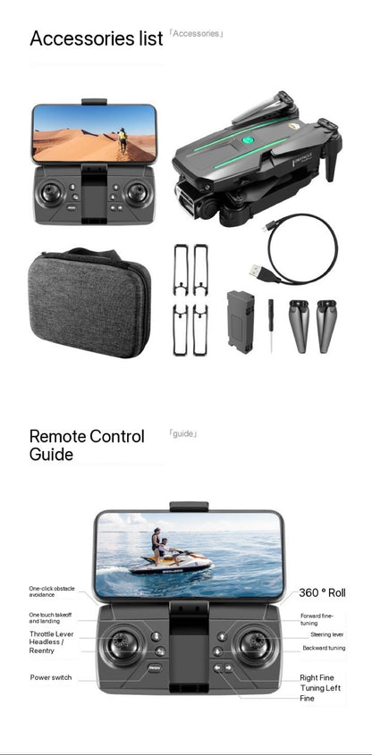 Foldable Four-Axis Drone with Obstacle Avoidance for HD Aerial Photography and Remote Control